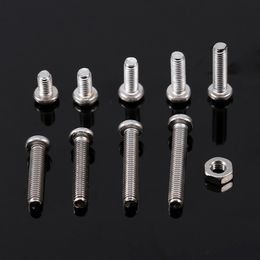 Freeshipping 340pcs/Set M3 Screws and Nuts Assortment Kit Set Stainless Steel Pan Head Screws Sets Fastener