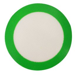 FDA silicone mat Green Round Silicone Mats Wax Non-Stick Pads Silicone Mat Food Grade Baking Mat Dabber Sheets Jars Dab Pad Baking