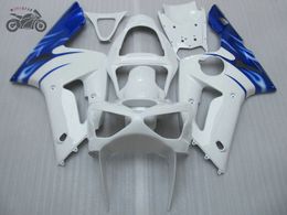 Customize Chinese Fairing kit for Kawasaki ZX 6R 636 Ninja 03 04 ZX-6R ZX636 2003 2004 ZX6R blue white road racing motorcycle fairings