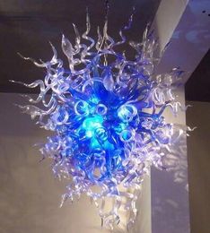 Modern Blue Shade Blown Glass Chandelier Lighting LED Light CE/UL Certificate Living Room Art Decoration Pendant Lamps