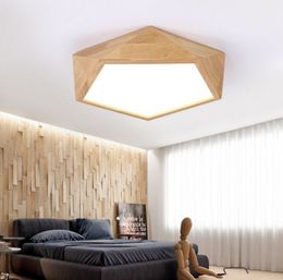 Mooielight Creative Wood Geometric LED Ceiling Lamps modern living room bedroom aisle ceiling light, Indoor Lighting Fixture MYY