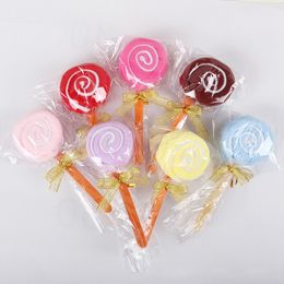 Home Textile Towel Lollies Cakes Small Towels Microfiber Fabric Double Coloured Towel Creative Wedding Gifts 20*20CM