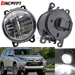2pcs/pair Car Styling Round Bumper Halogen lamps 55W For Mitsubishi Pajero Sprot LED Fog Light H11