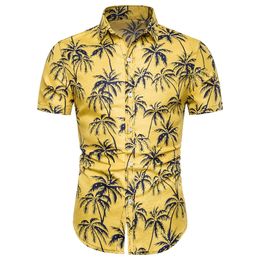 Hawaiian Floral Men's Short Sleeve Shirt Fashion Hot Sale Short Sleeve Shirt Summer Vocation Shirts for Men