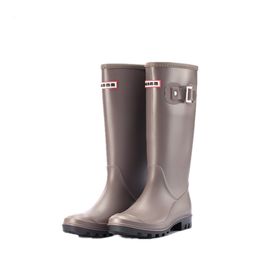 Hot Sale-KESMALL 2019 Women Tall Rain Boots Waterproof PVC Work Knee High Rain Boots Flat Anti-slip Rubber Rainy Day Shoes Woman WS583