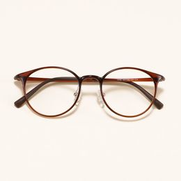 Wholesale-Round Retro Ultralight Slim Ultem Soft Prescription Frame Student Decoration Myopia Eyeglasses Eyewear