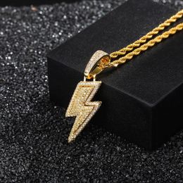 Iced Out Bling Diamond Pendants with 4MM Tennis Chain Copper Material Cubic Zircon Men's Hip Hop Jewelry Gift