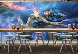 Bar all'ingrosso Decorazione KTV Carta da parati 3d Fantasy Sexy Dragon Girl Personalizza il tuo bellissimo sfondo preferito