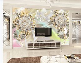Custom any size photo 3d wallpapers high-end Jewellery three-dimensional noble fashion background wall 3d stereoscopic wallpaper