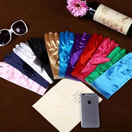 Bride Wedding Gloves Satin Grils Wedding Dress Costume performance Mittens Outdoor Sports Sun Protection Glove Banquet Stage Mitten YP57