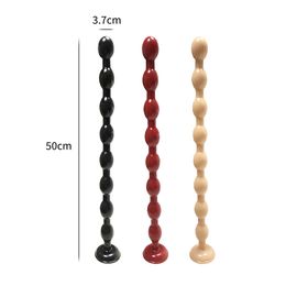 Anal Beads Butt Plug Sex Toys for Women long thread Big Realistic Dildo Suction Cup Vagina Female Masturbation for Lesbian 50cm Y200421