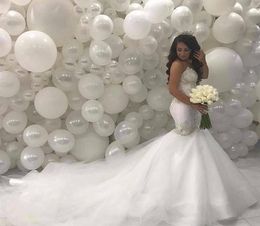 High Quality Mermaid Wedding Dresses 2019 Sweetheart Lace Beading Garden Country Church Bride Bridal Gowns Custom Made Plus Size