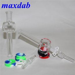 Hookah Nectar bong pipe two funcation 10mm 14mm oil rigs glass water pipe bongs ash cacther quartz nail