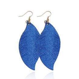 Leather Leaf Dangle Earrings Lightweight Feather Drop Earring for Women Girls Soft Suede Feather Fashion Women Earring Party Jewelry