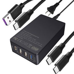 Best Sale Quick Charge 3.0 74W Multi Port USB Charger With Type C PD For Phone Laptop 3A type c cable