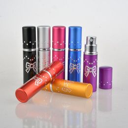 5 ml Mini Perfume Atomizer Container With Printing Butterfly Empty Cosmetic Spray Glass Containers LX1273