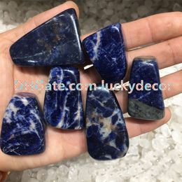 500g Wholesale 30-50mm Irregular Natural Sodalite Crystal Tumbled Stones Bulk Lot Polished Blue-veins Minerals Rocks Throat Chakra Cleansing