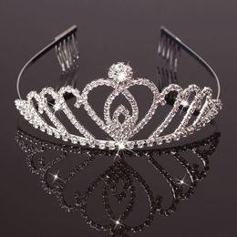 Bridal Tiaras With Rhinestones Wedding Jewellery Girls Headpieces Birthday Party Performance Pageant Crystal Crowns Wedding Accessories BW-ZH026