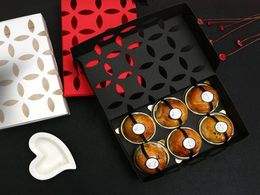 300pcs New Creative square yolk crisp packaging box folding moon cake box cake gift box