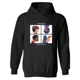 Trendy Faces Stranger Things Hooded Mens Hoodies and Sweatshirts Oversized for Autumn with Hip Hop Winter Hoodies Men Brand Loose