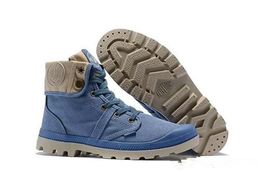 Venda Quente - Sapatos Palladium Pallabrouse Homens High-top Army Militar Militar Botas de Lona Sapatilhas Casuais Sapatos Casuais Homem Anti-Slip Sport Sapatos