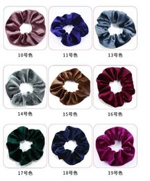 50 Colours Headbands Girls Solid Colour Velvet Elastic Ring Hair Ties Accessories Fashion Ponytail Holder Hairband Rubber Band Scrunchies