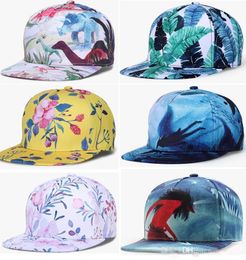 Fashion Adult Child hat Caps 3D Green Flowers Animals Abstract Print Teenager Children Baseball Caps Unisex Hats