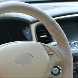 Top Leather Steering Wheel Hand-stitch on Wrap Cover For Infiniti G25 G35 G37 QX50 EX25 EX35 EX37 2008-2013202V