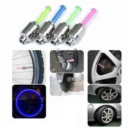 led color wheel UK - 2PCS Motion Activated LED Glow Bike Car Motorcycle Tire Valve Caps Wheel Light Color