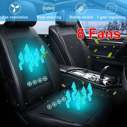 12V Summer Cooling Coj/ín del Asiento del autom/óvil Asiento del enfriamiento Coj/ín Transpirable Cubierta del Asiento con Ventilador de Aire ventilado