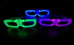120pcs/lot Luminous Glasses Fashion Cold Light Glint Plastic Spectacles LED Light Up Flash Party Eyeglass Factory Direct Sale