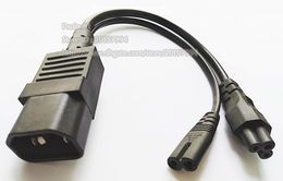 IEC 320 C14 3Pin Male to C5 + C7 Female Power Adapter Cable About 30CM/5PCS