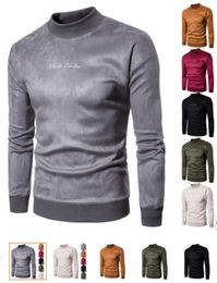 Wholesale designer autumn mens sweatshirts for men fashion Semi-high collar long sleeve letter printed sweaters fall slim pullovers sweaters