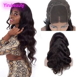 Peruvian Body Wave 3 Bundles With 4X4 Lace Closure Wig Free Part Unprocessed Human Hair Lace Wigs Closures 10-32inch
