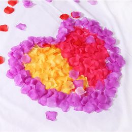 120pcs Simulation Rose Silk Flower Petals for Wedding Decoration Party Marriage Layout Fake Petal Valentine's Day Romantic Petal