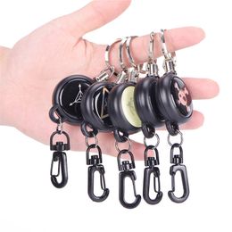 EDC Outdoor Steel Rope Burglar Keychain Tactical Retractable Key Chain Camping Key Ring, Great for holding ID cards, keys