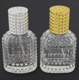 High Quality Clear Refillable Glass Perfume Spray Bottles 30ml Empty Cosmetic Containers With Gold Silver Pump Sprayer For Traveller