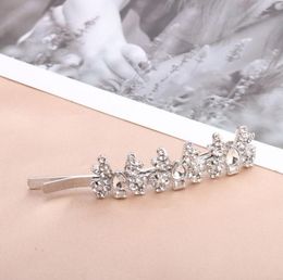 Fashion- new simple love flash diamond word clip temperament heart-shaped girl hairpin personality hair accessories tide