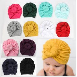 Donut Baby Hat Newborn Elastic Cotton Baby Beanie Cap Multi color Infant Turban Hats baby headband GB1562