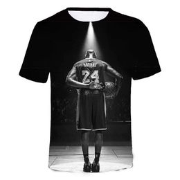 Bryant Black Mamba Camiseta para hombre Tops 3D Tops de manga corta Tops hombres Tshirt suelta Casual Tee Hip-Hop Funny T Shirt YPF690