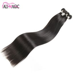 Best Top Sellers 40 Inch Human Hair Bundles Cuticle Aligned Virgin Hair Natural Black 30 32 34 36 38 Brazilian Indian Remy Wholesale