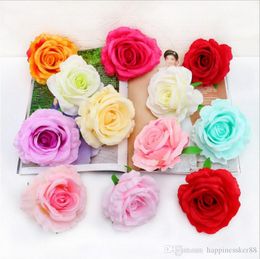 50PCS 11CM Artificial Flowers Rose Silk Flowers Artificial Flower Heads Home Decor Wedding Favors DIY Decoration