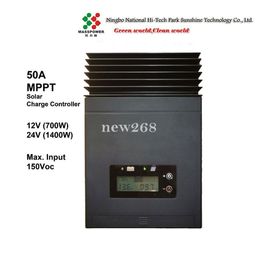Freeshipping 50A MPPT Solar Charge Controller(SUN-MPPT-5015A)12VDC 700Watts,24VDC 1400Watts