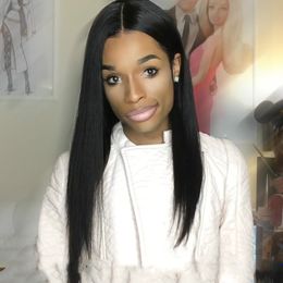 2020 Full Lace Wig Long Hair Silky Straight Wig Owl Human Female Black Weave Density 150 Notre Dame With Brazil Weave A Wig With