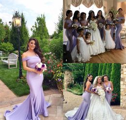 Mermaid Bridesmaid Dress Cheap Lavender Western Summer Country Garden Formal Wedding Party Guest Maid of Honour Gown Plus Size Custom Made