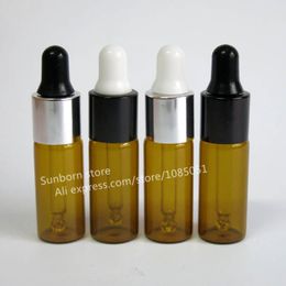 500PCS 5ml glass bottle with pipette dropper, 5cc dropper glass bottle, amber glass e liquid packaging container