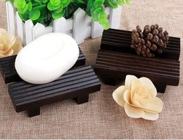 Eco-friendly Bamboo Soap Dish Wooden Soap Tray Holder Storage Box Soap Rack Plate Box Container Bathroom Accessories SN962