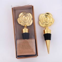 Rose Wine Stopper Hem Party Viktiga Verktyg Bar Personlighet Tillbehör Kreativ Golden Flower Wine Bottle Cap