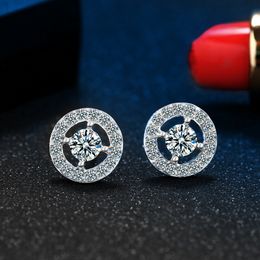 Classic Jewelry Sliver Color Cubic Zirconia Stud Earring Wedding Earrings for Women