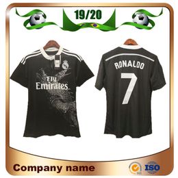 -14/15 Real Madrid Black Soccer Jersey 2015 Third Away Sergio Ramos Ronaldo Kroos Camiseta Modric Asensio Isco Futebol Uniformes